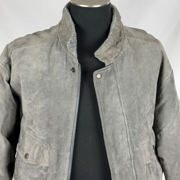 Members Only Vintage Suede Leather Bomber - Men’s 40 - Picture 3 of 7